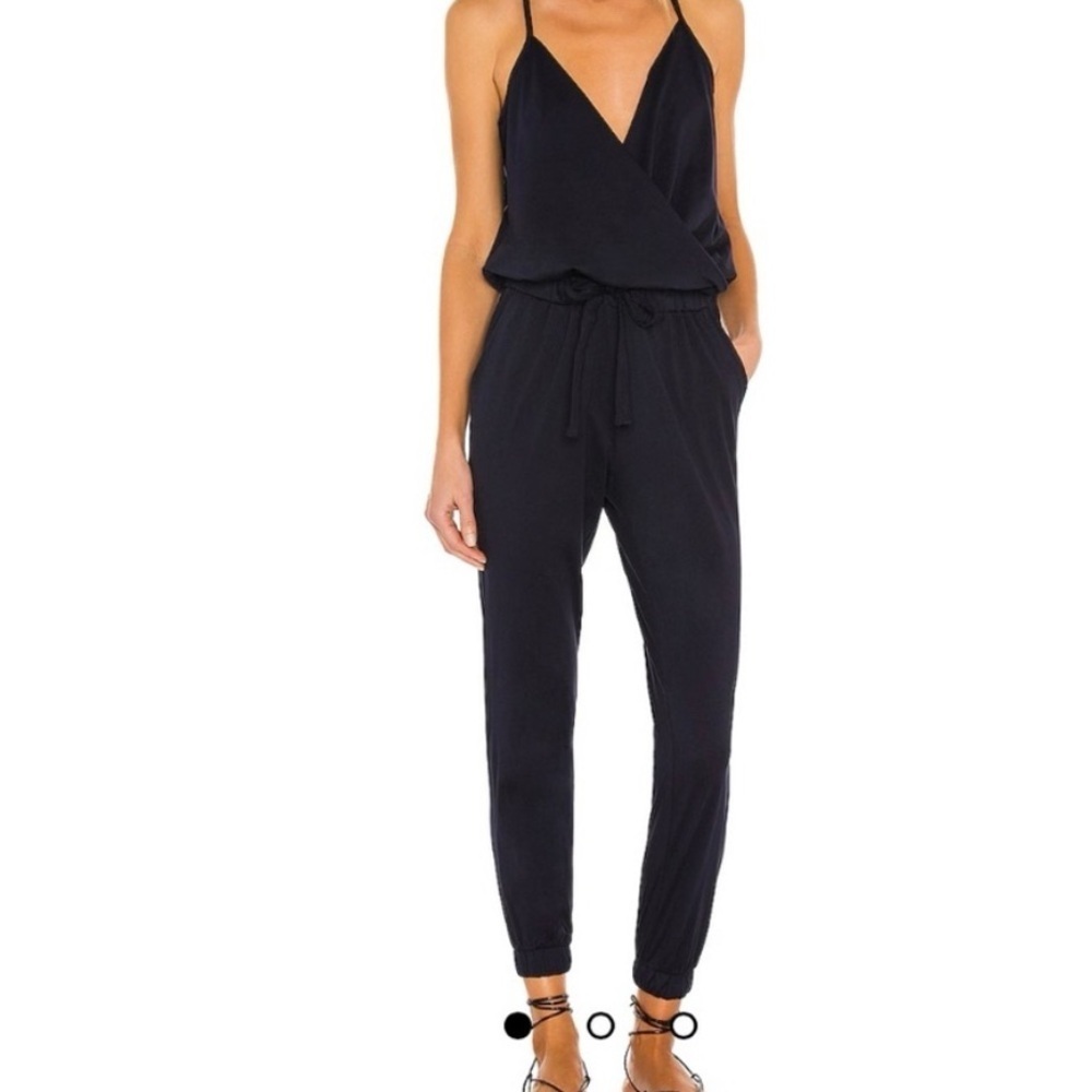 Bobi Supreme Jersey Tied Waist Faux Wrap
Jumpsuit - Picture 3 of 10